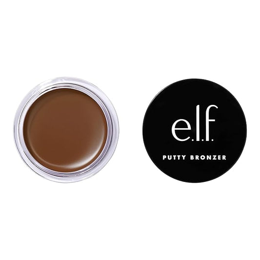 e.l.f. Putty Bronzer, Creamy & Highly Pigmented Formula, Creates a Long-Lasting Bronzed Glow, Infused with Argan Oil & Vitamin E, Sun Kissed, 0.35 Oz