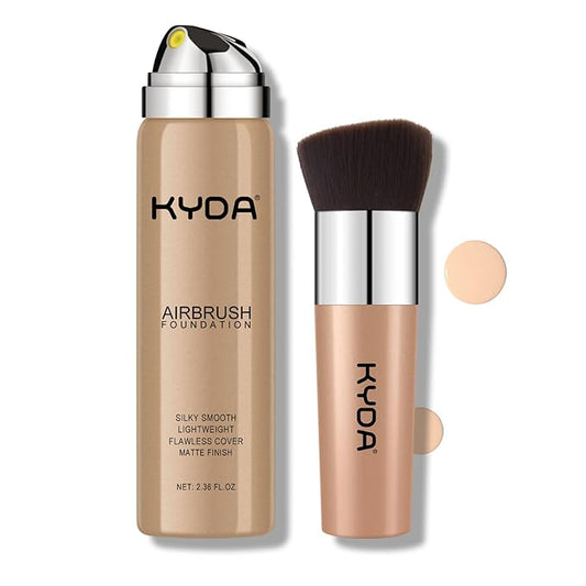 KYDA AirBrush Foundation Spray, Lasting Matte Foundation, Lightweight Classic Ivory