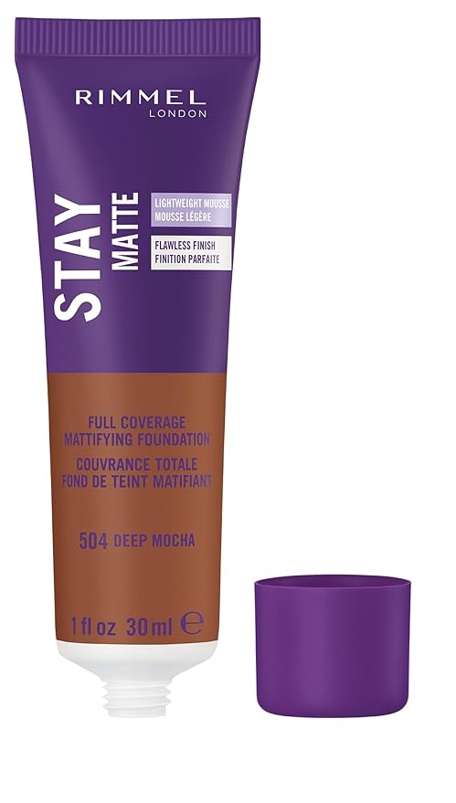 Rimmel London Stay Matte Liquid Mousse - 504 Control, Oil-Free, 1oz