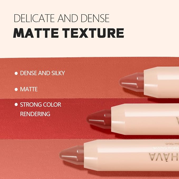 8 Colors High Pigmented Smooth Matte Lip Liner Pencil, Waterproof Velvet Lipstick Pen, Professional Lip Liner for Girls and Women (08)