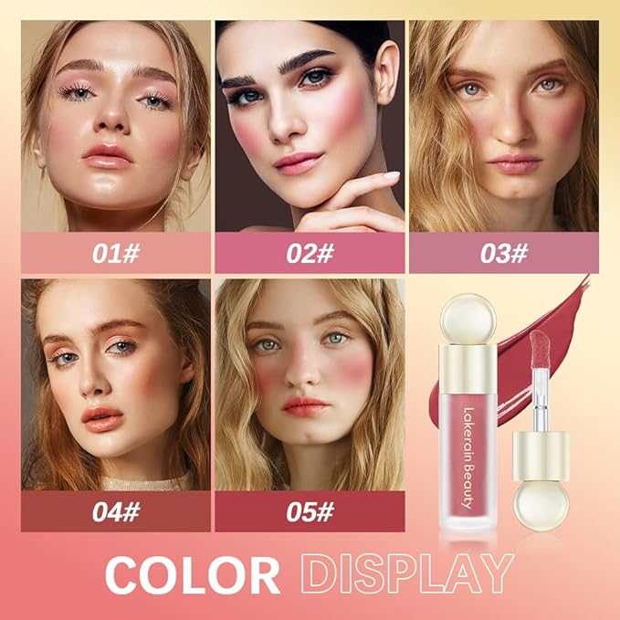 Soft Velvet Liquid Blush Face Makeup Matte Cream Blush Makeup(#05)