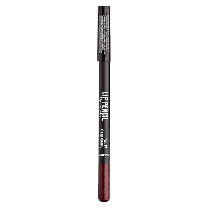 KISS New York Professional Slim Lip Pencil, Creamy Soft Lip Liner, Smooth Long-Lasting Rich Lip Color, Natural Lip Makeup, Water-Resistant Lip Crayon (Deep Cherry)