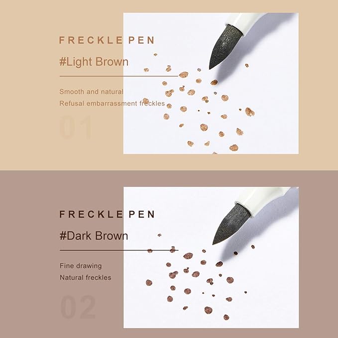Freckle Pen 2 Colors Waterproof Lasting Natural Like 0.17 Fl Oz