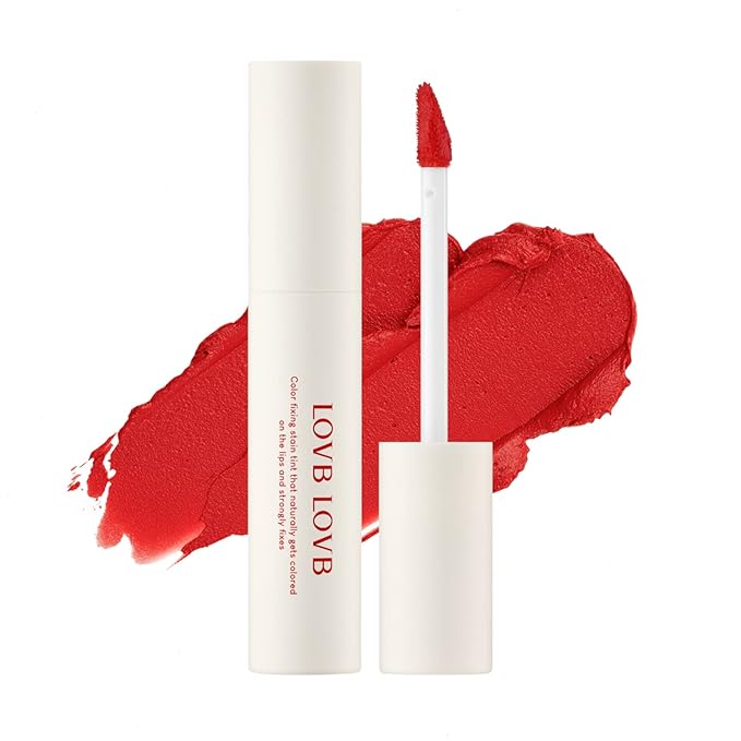 Color Fixing Stain Tint 0.17 oz. | Blur Velvet | Lightweight | Smudge-Resistant | Non-Drying, Smooth Matte Formula (01 RED RED)