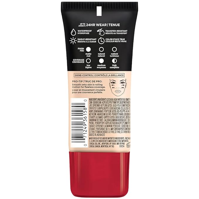 L'Oreal Paris Cosmetics Makeup Infallible Pro-Matte Liquid Longwear fl oz.