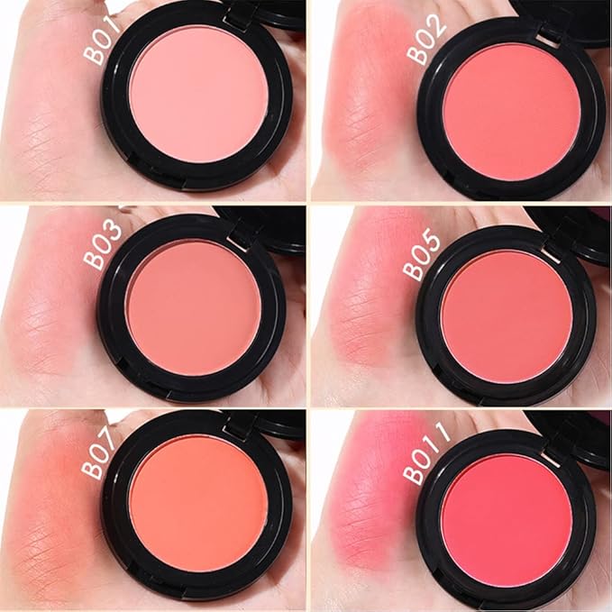FOCALLURE Silky Face Pressed Blush,High Pigment Mineral Blusher,Create Blusher Makeup,PRIM
