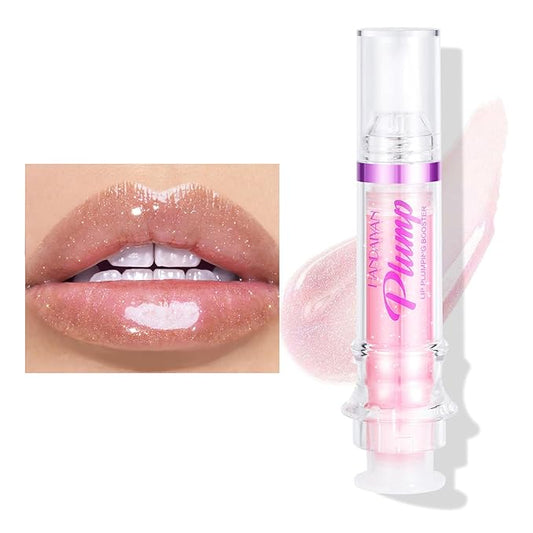 6 Colors Lip Plumper, Hydrating & Smooth Lip Wrinkles, Enhancing Plump Effect for Fuller Lips High Shine Lip Glaze Long Lasting Nourishing Lip Plumper for Women Girls (# 02)