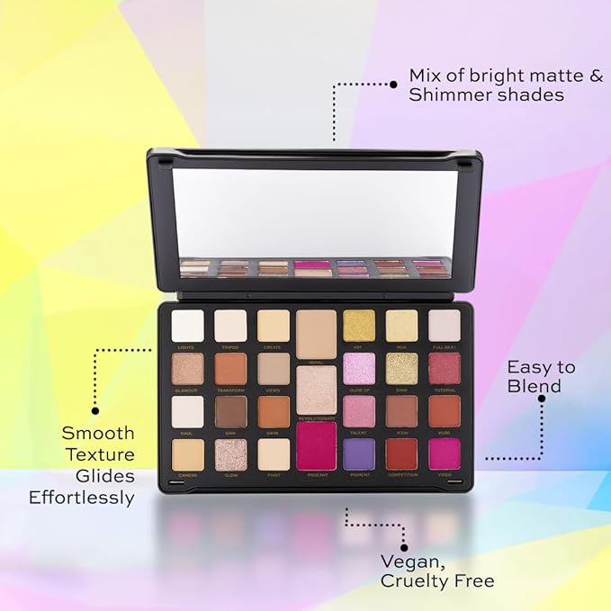 Makeup Revolution, Creator Limitless, Eyeshadow Palette, Nude Reign, 9g