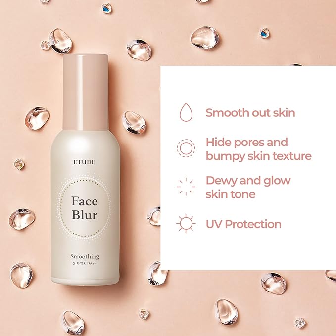 ETUDE Face Blur Smoothing SPF 33 PA ++ (21AD) | Multi-Makeup Coral Base Primer with Smoothening Effect and UV Rays Protection for a Milky Skin | Korean Makeup
