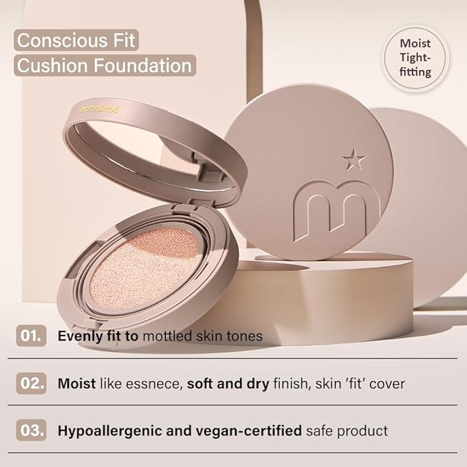 MOONSHOT KOREA Conscious Fit Cushion Foundation Medium Coverage,