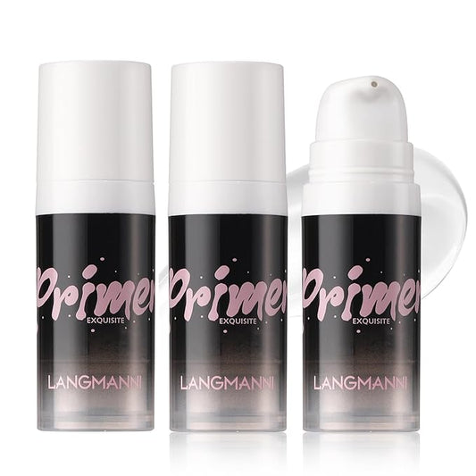 LANGMANNI Matte Grip Face Primer, Transparent Skin Perfecting Oz, 3)