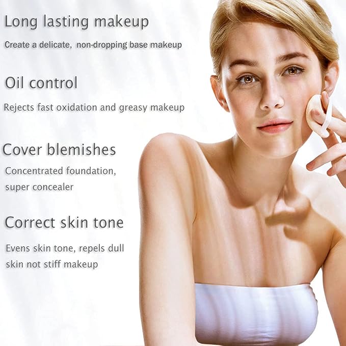 Foundation Makeup Concealer, Medium-to-Full Coverage Foundation Cream, Long