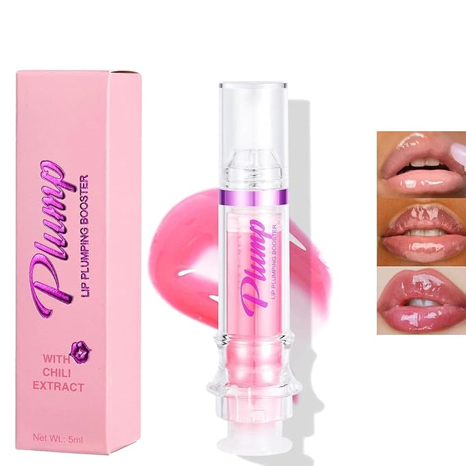 Lip Plumping Booster, Spicy Lip Lipstick, Lifter Gloss, Hydrating, Volumizes High-Shine Lip Plumping Lip Glass Mirror Lip Makeup Lip Glaze Plump & Pout Lip Plumper for Women Girls (05)