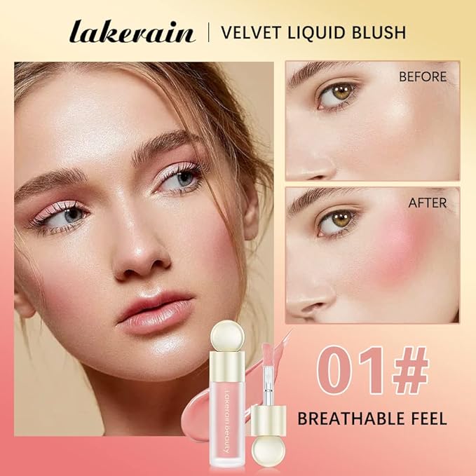 Pink Liquid Blush,Soft Matte Lightweight Cream Blush Stick Makeup.(01# Pink)