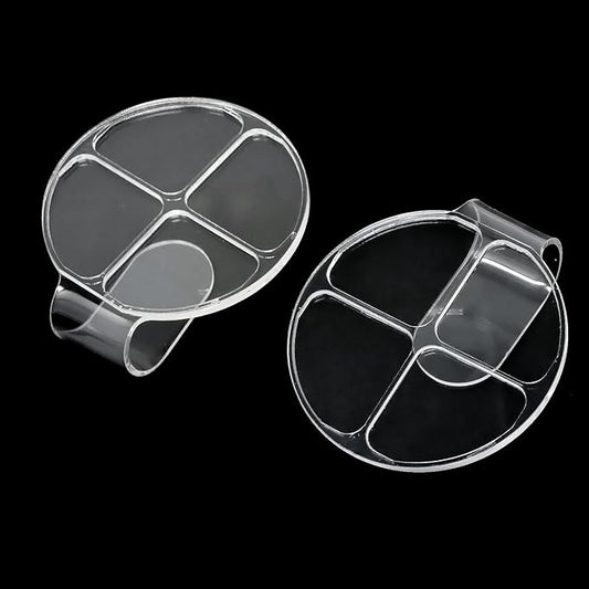 yueton 2PCS Acrylic Makeup Mixing Tray Makeup Palette