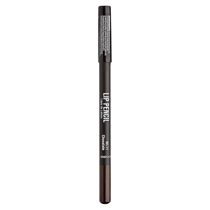 KISS New York Professional Slim Lip Pencil, Creamy Soft Lip Liner, Smooth Long-Lasting Rich Lip Color, Natural Lip Makeup, Water-Resistant Lip Crayon (Chocolate)