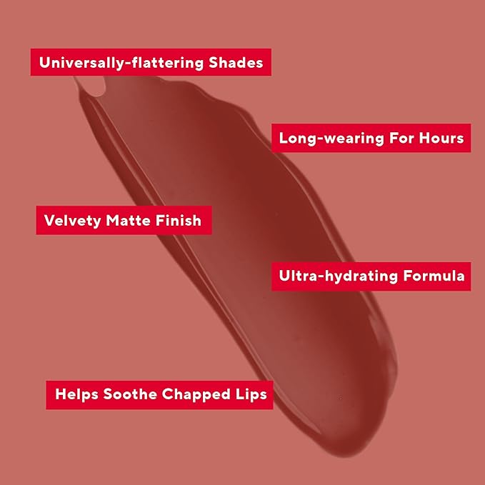 Mirabella Luxe Advanced Formula Matte Lip Gloss, Richly Pigmented Long-Wear and Full-Coverage Liquid Lipstick, Matte Lipstick for Women Stays Put and Won't Dry or Crack Lips, Trendsetter