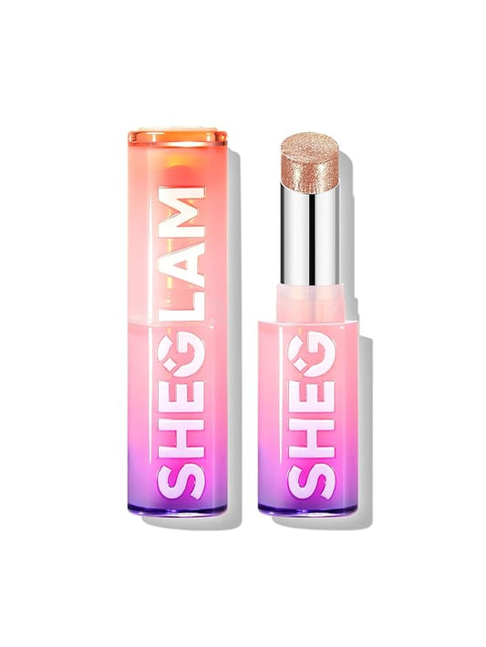 SHEGLAM Mirror Kiss High-Shine Lipstick Silky Jelly Texture Hydrated&Smooth Lip Gloss-Own Your Shine