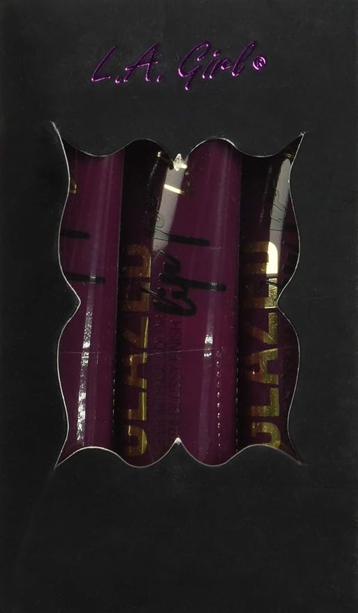 L.A. Girl Glazed Lip Paint, Tempt, 0.4 Ounce Girl