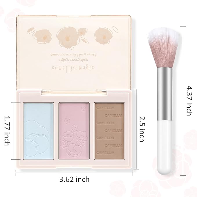 Boobeen Blush Contour Highlighter Makeup Palette - 3 the Face