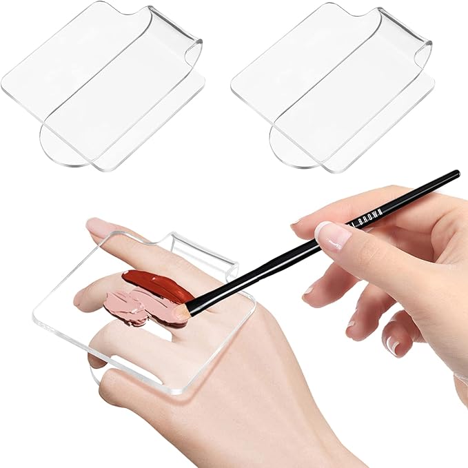 Minkissy 3pcs Makeup Hand Palette Acrylic Nail Art