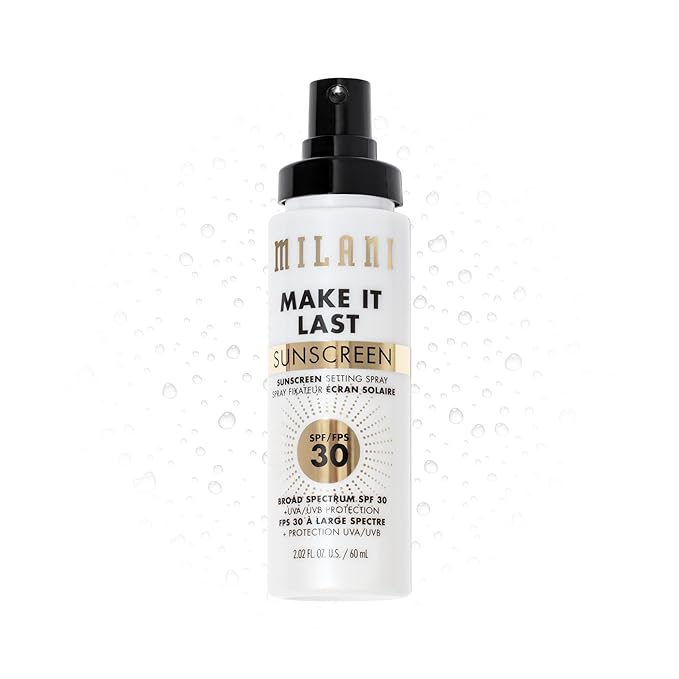 Milani Make It Last Sunscreen - Sunscreen Setting Spray with SPF 30 - Makeup Primer and Setting Spray with SPF30 Sunscreen, Long Lasting Makeup Finishing Spray