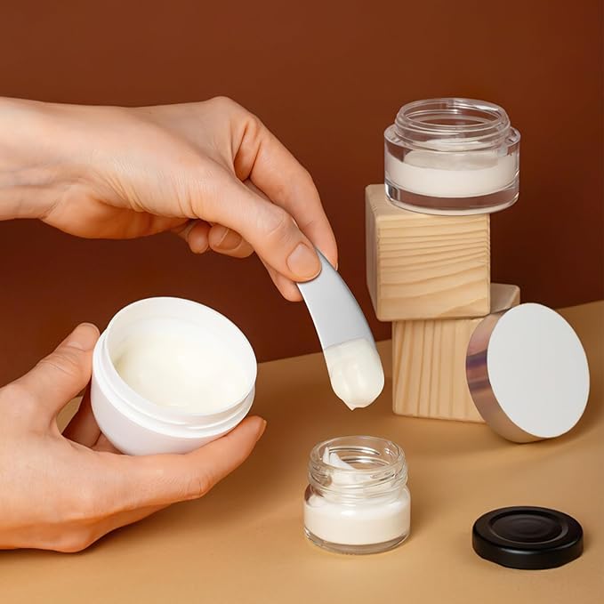 minkissy Makeup Spatula Small Metal Cosmetic Spatula Stainless