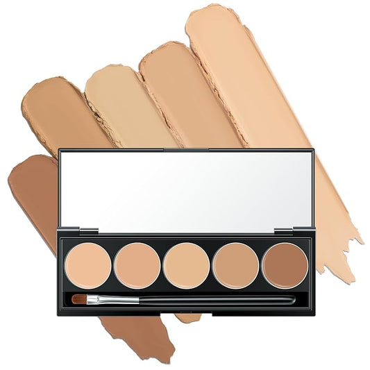 5 In 1 Multi-Use Correcting Concealer Palette,Waterproof Long