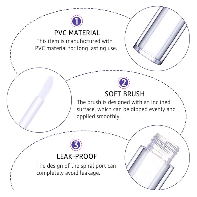 AMORIX 24 Pack Lip Gloss Tubes with Wand 5ml Empty Rhinestone Lip Gloss Containers Cute Lipgloss Bottles Lip Gloss Supplies Kit + 2pcs Syringes + Labels for DIY Lip Gloss Base