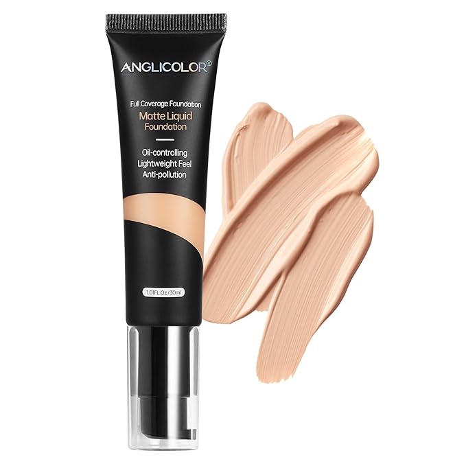 Matte Oil Control Concealer Foundation Flawless Soft Long Warm Peach)