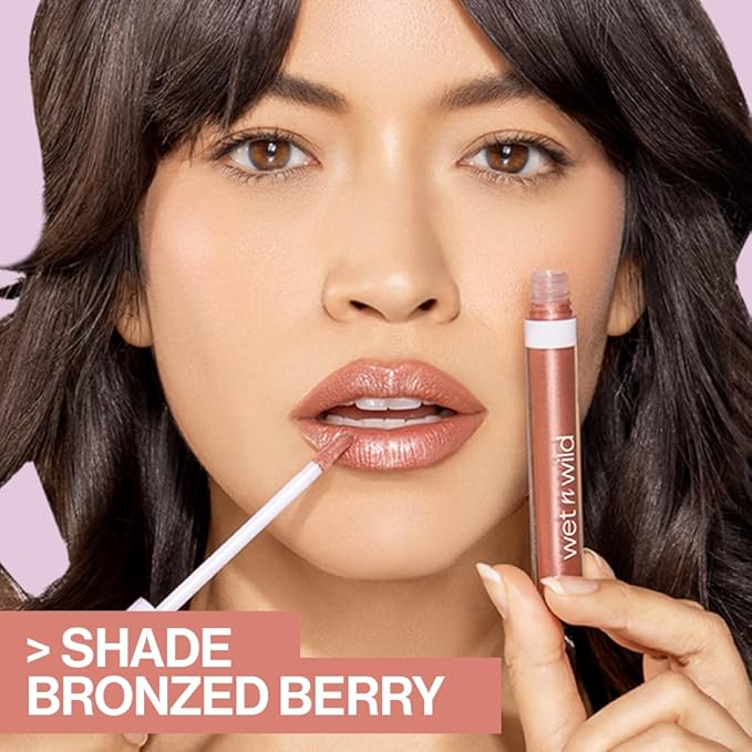 wet n wild MegaSlicks Lip Gloss, Ultra-Glossy, Vitamin-E Enriched, Ultra-Gloss High Shine Moisturizing, Cruelty-Free & Vegan - Snuggle Sesh