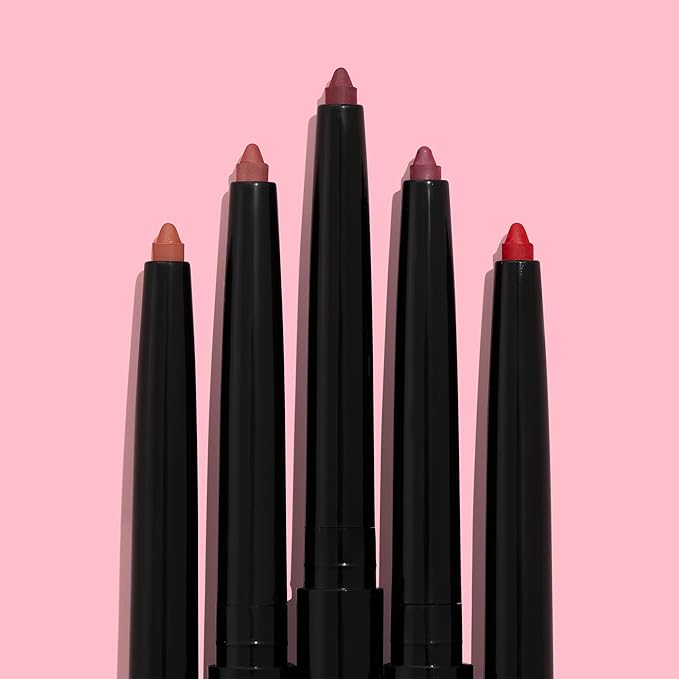 wet n wild Lip Liner Perfect Pout Matte Retractable Gel Lip Liner Pencil, Purple Lay Down the Mauves (Pack of 2)