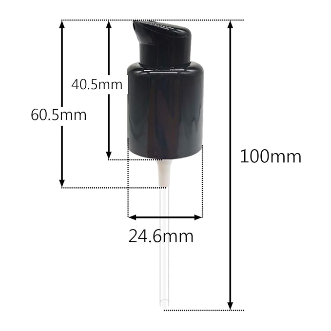 TIHOOD 10PCS Replacement Foundation Pump Black Plastic Cosmetic Replacement Tool