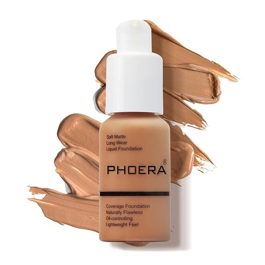 PHOERA Foundation Makeup Naturally Liquid Foundation Full Coverage 30ml