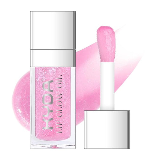 Magic Color Changing Lip Oil, Ph Temperture Changing Plumping Magic Hydrating Lip Oil Gloss, Smooth Lip Lines Plump Lip, Plumping Clear Glossy Tinted Balm Care 0.2Fl oz #Pearl Shimmer