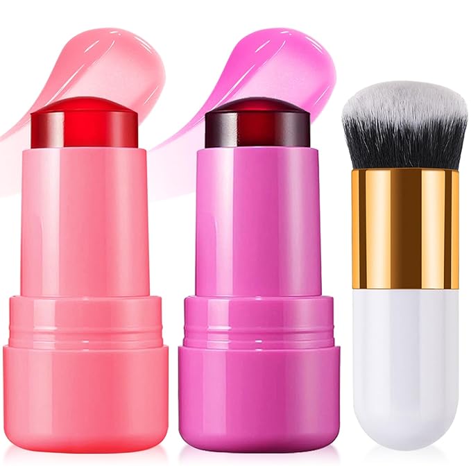 2PCS Cooling Water Jelly Lip Tint/Blush, Jelly Blush Cooling