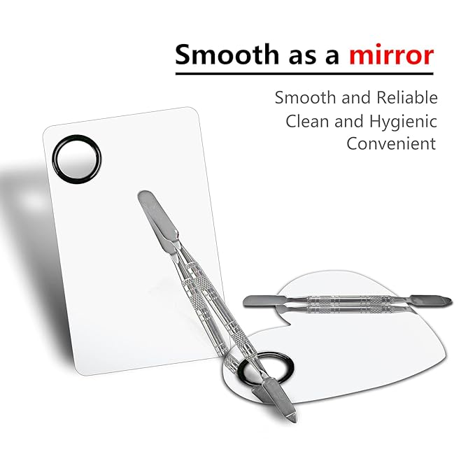 Upgrade Mixing Makeup Palette, Heart Stainless Steel Cosmetic