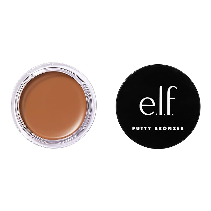 e.l.f. Putty Bronzer, Creamy & Highly Pigmented Formula, Creates a Long-Lasting Bronzed Glow, Infused with Argan Oil & Vitamin E, Golden Daze, 0.35 Oz (10g)