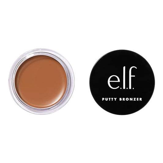 e.l.f. Putty Bronzer, Creamy & Highly Pigmented Formula, Creates a Long-Lasting Bronzed Glow, Infused with Argan Oil & Vitamin E, Golden Daze, 0.35 Oz (10g)