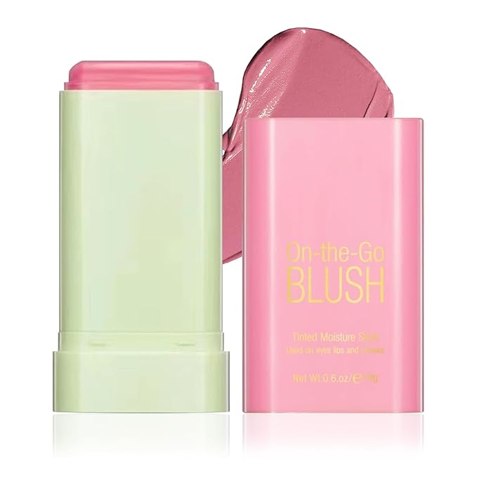Multi-Use Cream Blush Stick,Soft Smooth Makeup Blush Stick Skin Types