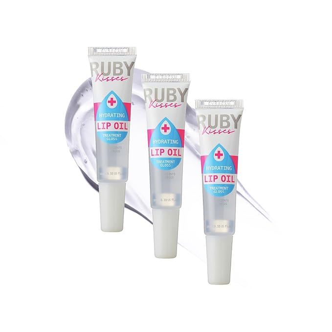 Ruby Kisses Hydrating Lip Gloss Clear Hydrating Lip Gloss (3 PACK)