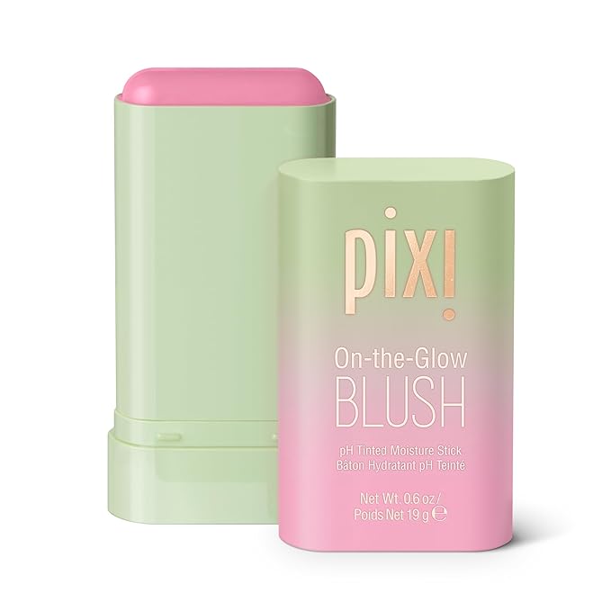 Pixi On-the-Glow Blush - CheekTone, pH Reactive Hydrating Tinted Moisture Blush Stick with Ginseng, Aloe Vera & Fruit Extracts, For Cheeks & Lips, 19g / 0.6oz, Paraben-Free