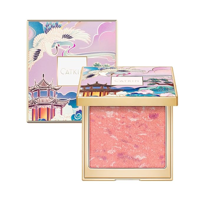 CATKIN Powder Blush for Cheek Blusher Natural Shimmering Lovely Cheek 10g