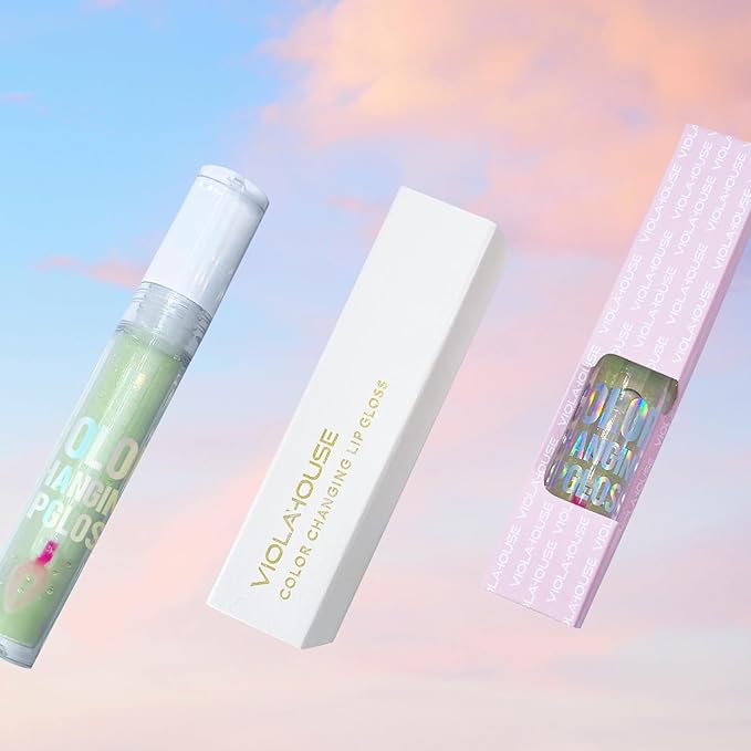 VIOLA HOUSE Color Changing Lip Gloss, PH Lip Tinted, High gloss lipstick, waterproof,long lasting lip care. 5g