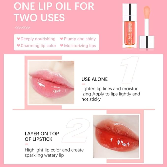 Plumping Lip Oil, Long Lasting Hydrating