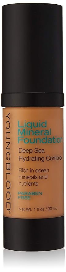 Youngblood Clean Luxury Cosmetics Liquid Mineral Foundation, Tahitian Free, Gluten-Free