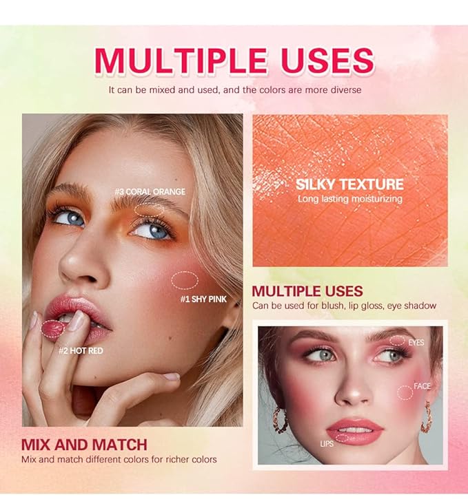 Blush Rare Beauty Liquid Blush Cream Blush Stick Lasting (orange)