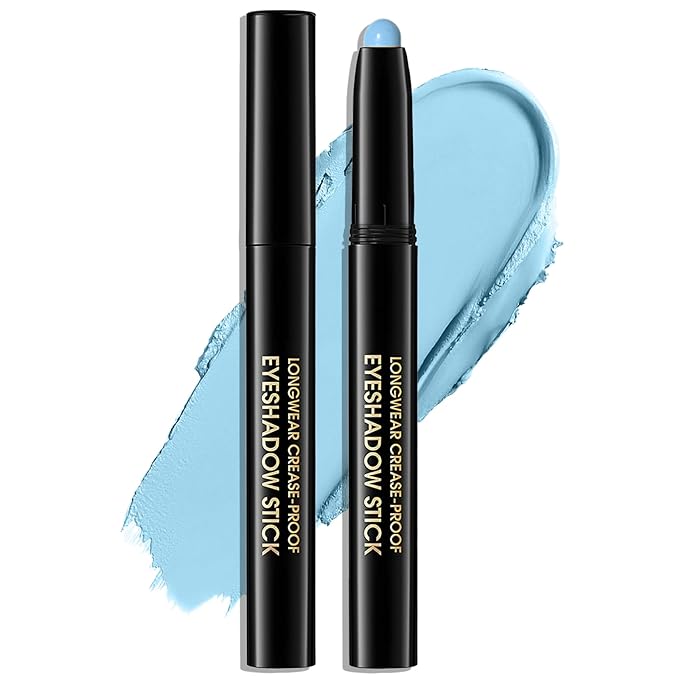 Eyeshadow Stick Matte Eye Shadow Pencil Cream to Powder Eye Brightener Crayon Long-Lasting Single Eyeshadow Buildable & Blendable High Pigmented Eye Liner Makeup for Women, 10 CORNFLOWER