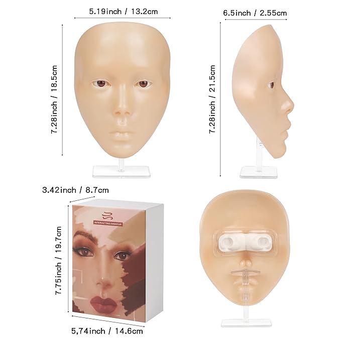 Makeup Practice Mannequin Face, 5d Reusable