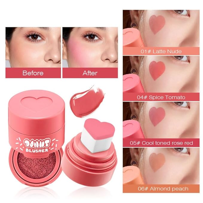 Stamp Liquid Blush Stamp Blush with Heart Shaped Women (4)